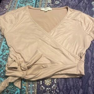Beige crop top